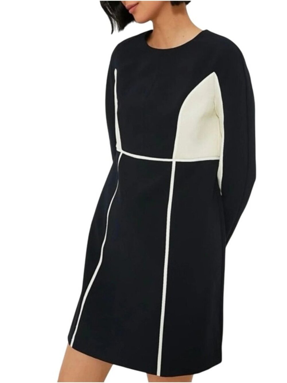 Tuckernuck Evie Dress in Navy Cream XSmall New Womens Sheath